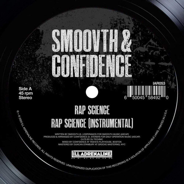 SmooVth Confidence Rap Science b w Come Get It 7