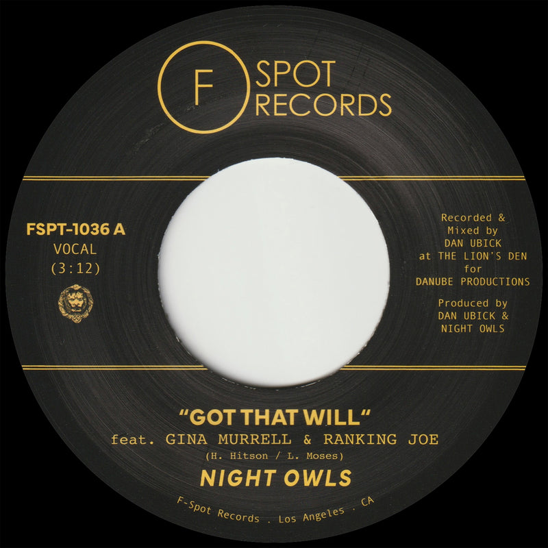 Night Owls - Got That Will (feat. Gina Murrell & Ranking Joe) b/w Got That Dub (feat. Ranking Joe & Gina Murrell) (7")