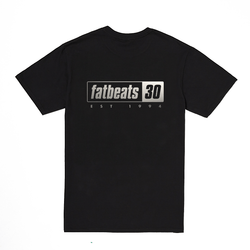 Fat Beats 30th Logo T-Shirt (Silver) Fat Beats