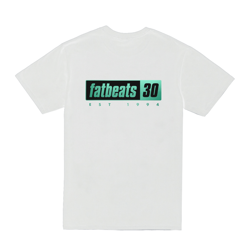 Fat Beats 30th Logo T-Shirt (Teal) Fat Beats