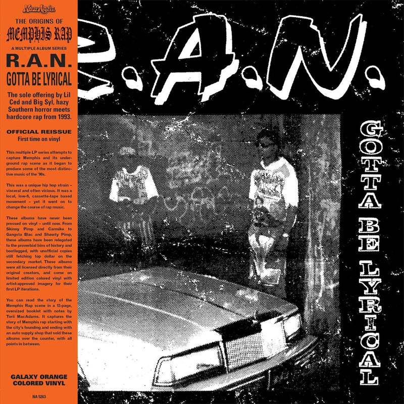 R.A.N. - Gotta Be Lyrical (LP - Orange Galaxy Vinyl) Now Again Records