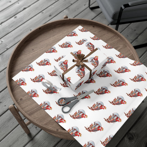 Fat Beats Train Logo Gift Wrapping Paper 30'' x 20'' / Satin Printify