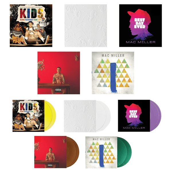 Mac Miller 5-Pack Vinyl Bundle (K.I.D.S, Macadelic, Best Day Ever, Watching Movies With The Sound Off, Blue Slide Park) Rostrum Records