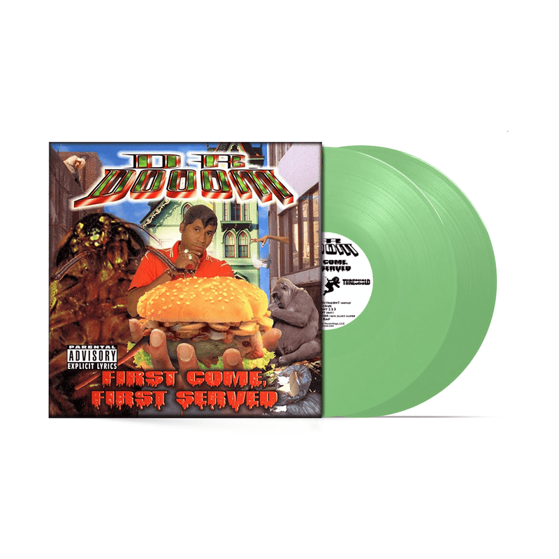 Dr. Dooom ‎- First Come, First Served (25th Anniversary Edition) (2xLP - Glow in the Dark Vinyl - Fat Beats Exclusive) Threshold Records